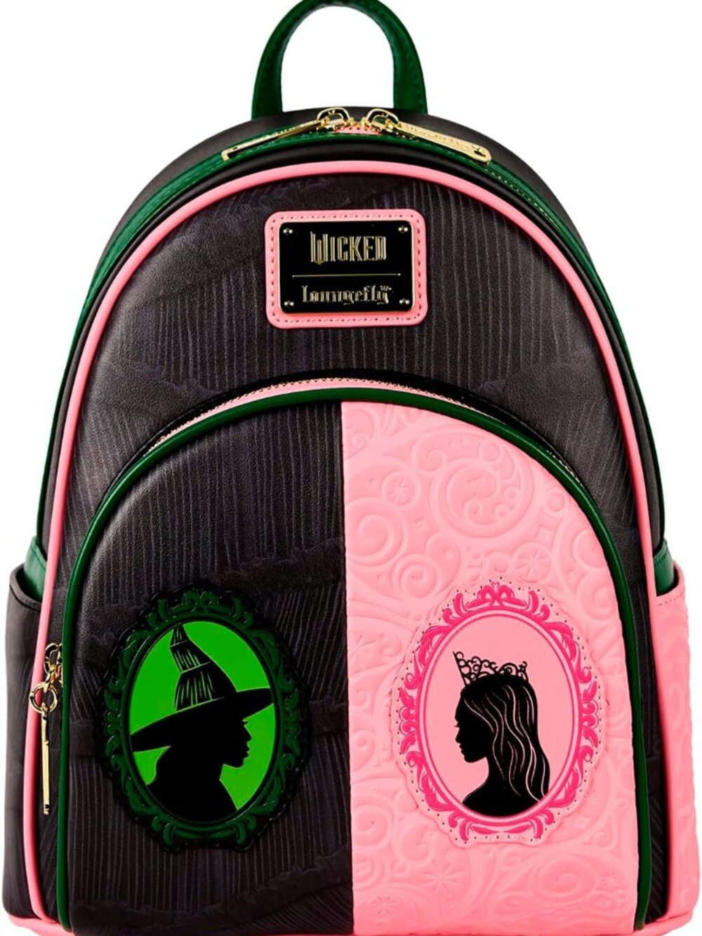 Loungefly Wicked Glinda and Elphaba Split Mini Backpack